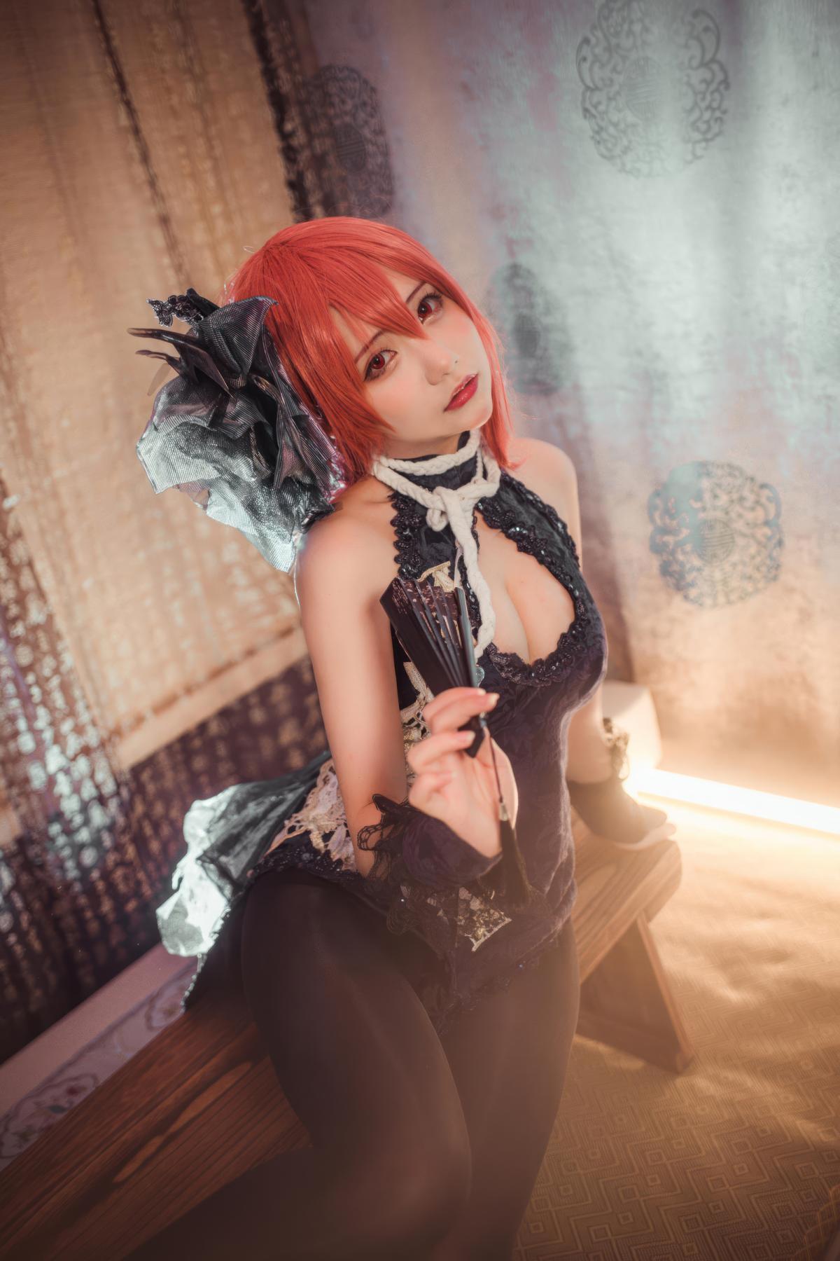 No.041 是一只熊仔吗 – 碧蓝航线 黑太子旗袍[19P-63.4M]-cos