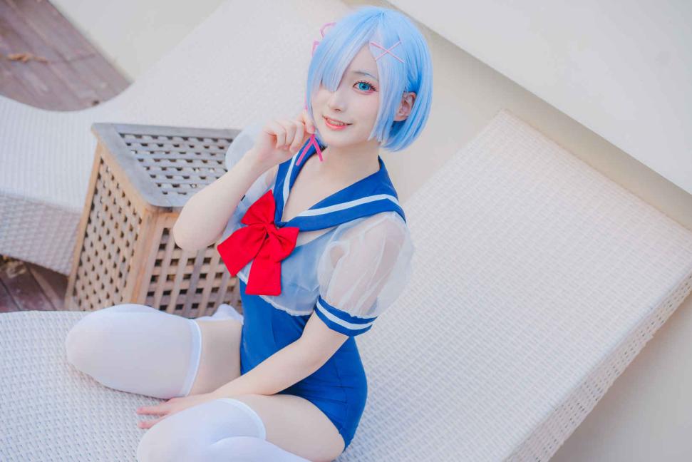 No.024 幼愛Youmeko – 蕾姆泳装 [18P]”-cos